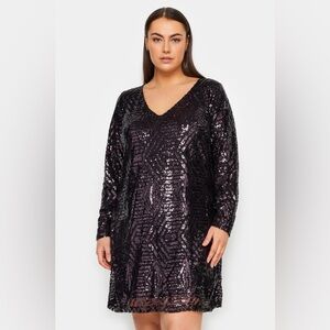 City Chic “Bright Lights” Sequin Dress – Royal Purple (Size M)